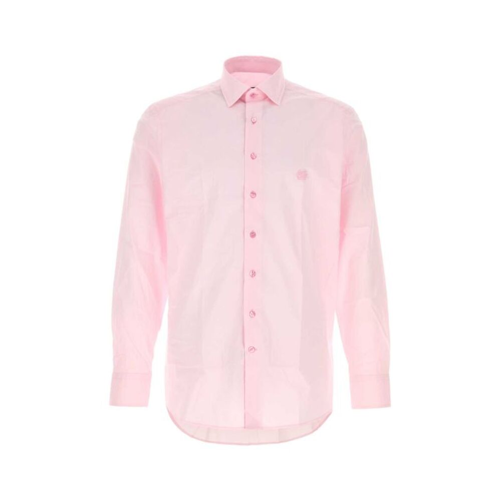 Etro Men Pastel Pink Stretch Poplin Shirt